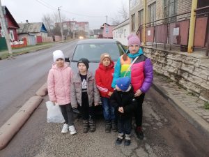Polotsk children being driven to Sunday School Nov 2024